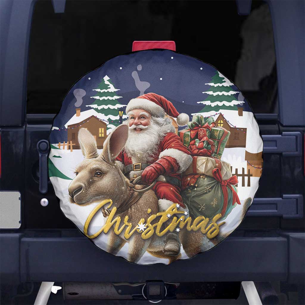 Kangaroo Australia Christmas Spare Tire Cover Xmas Pattern - Wonder Print Shop