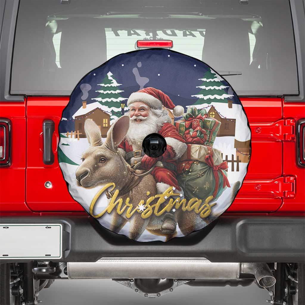 Kangaroo Australia Christmas Spare Tire Cover Xmas Pattern - Wonder Print Shop