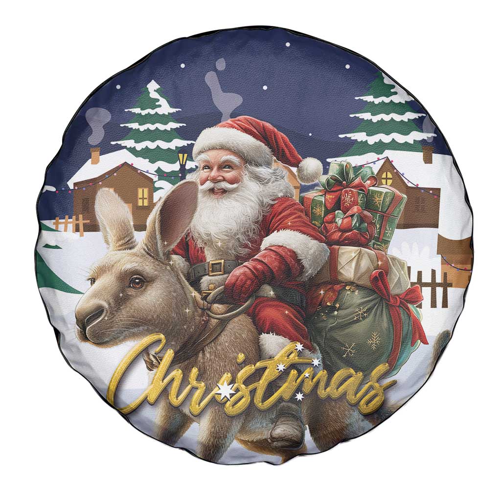 Kangaroo Australia Christmas Spare Tire Cover Xmas Pattern - Wonder Print Shop