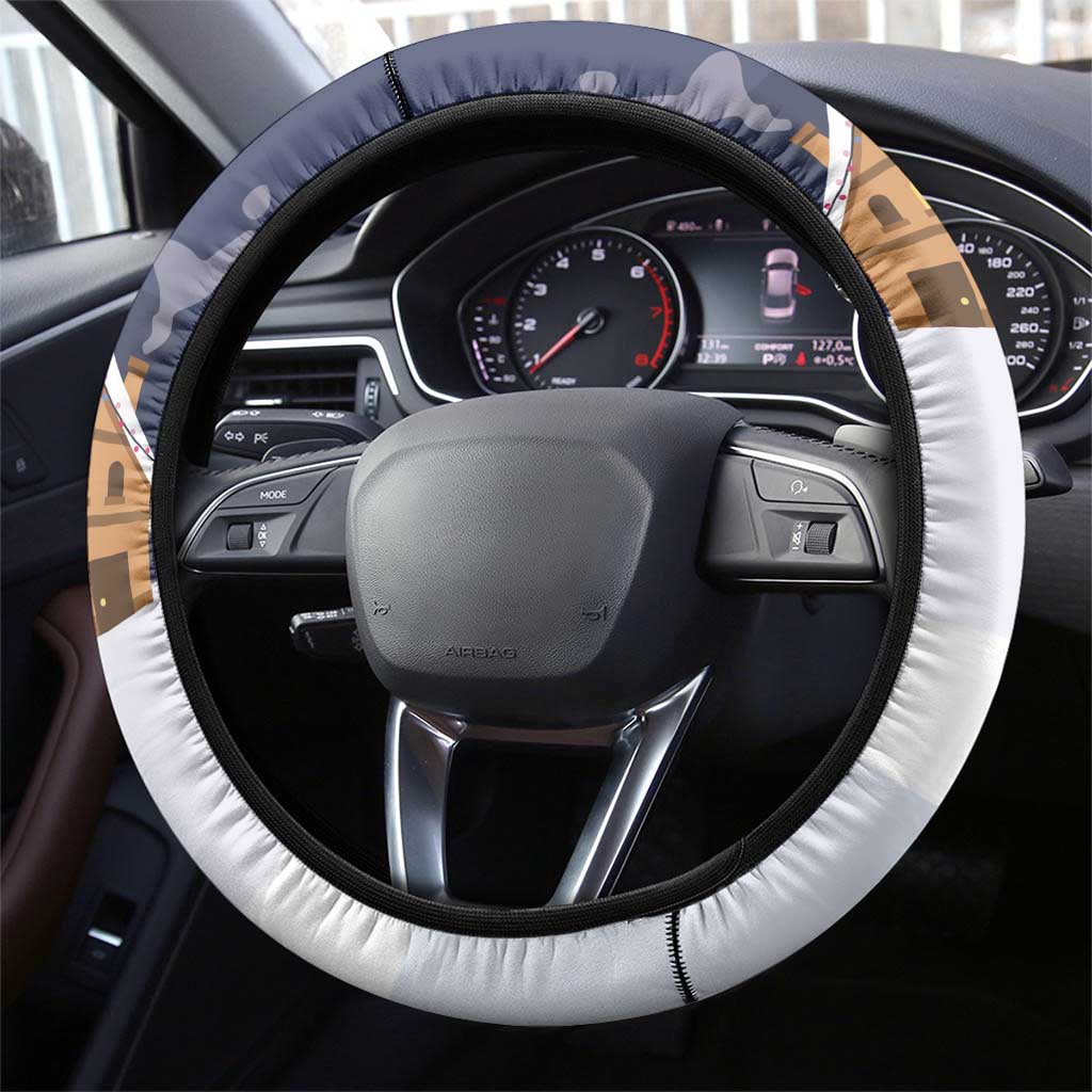 Kangaroo Australia Christmas Steering Wheel Cover Xmas Pattern - Wonder Print Shop