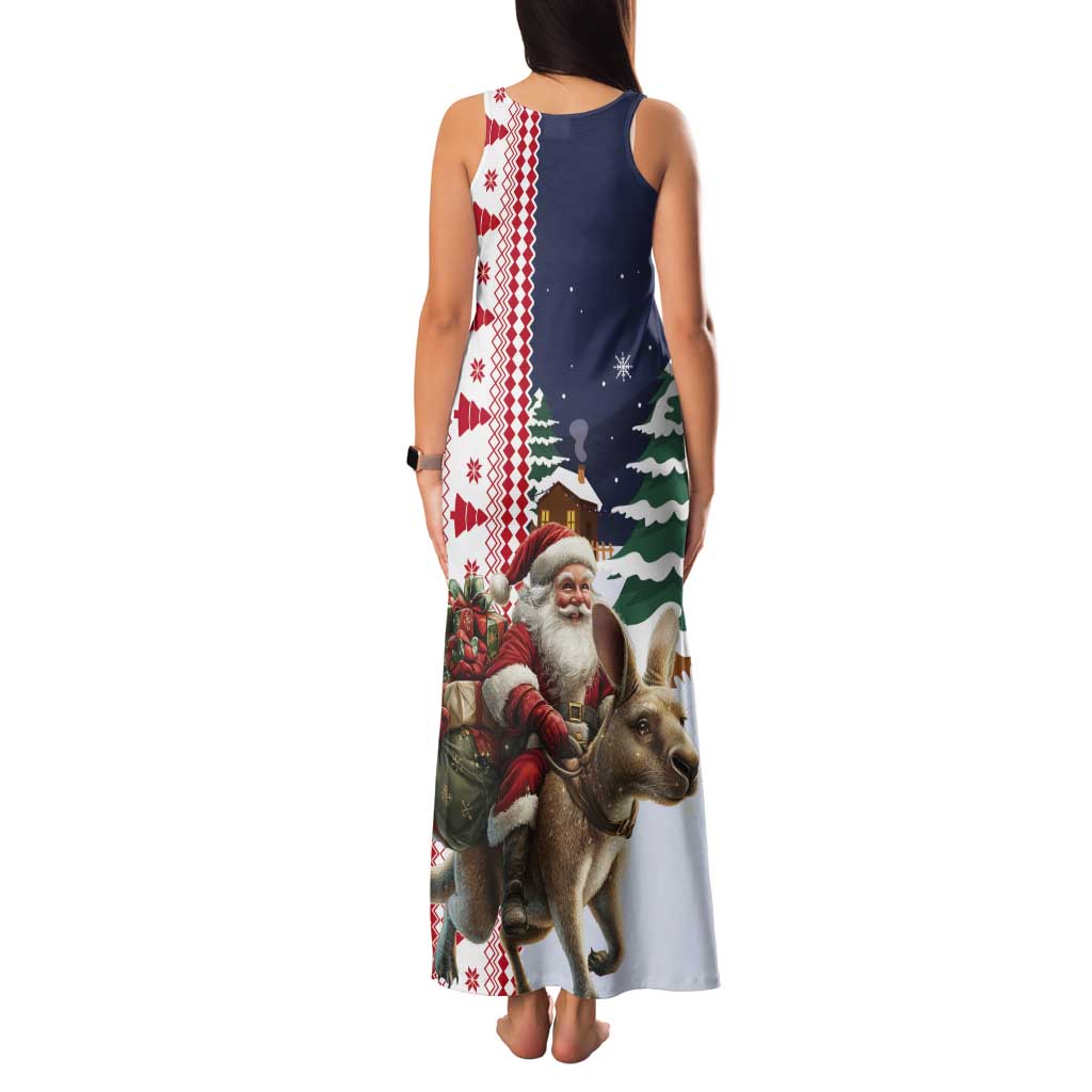 Kangaroo Australia Christmas Tank Maxi Dress Xmas Pattern - Wonder Print Shop