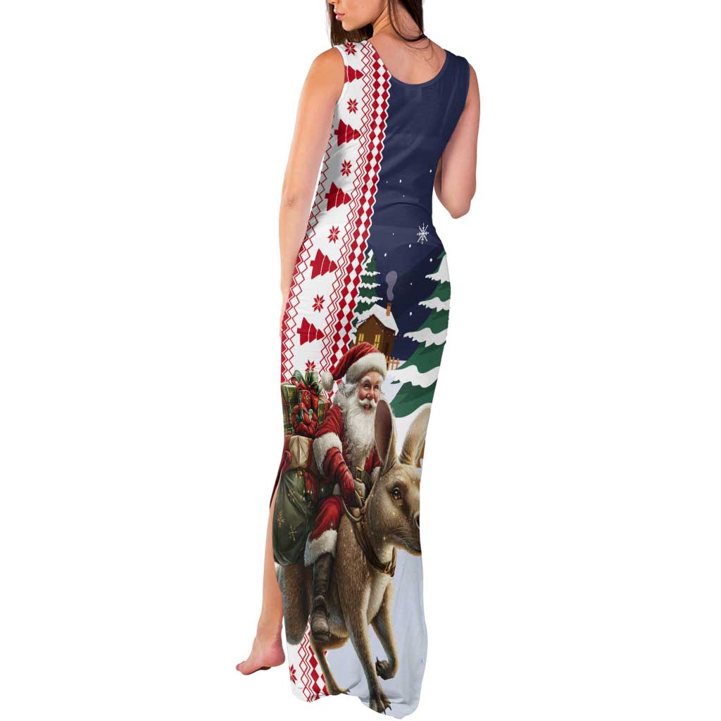 Kangaroo Australia Christmas Tank Maxi Dress Xmas Pattern - Wonder Print Shop