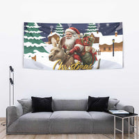 Kangaroo Australia Christmas Tapestry Xmas Pattern - Wonder Print Shop