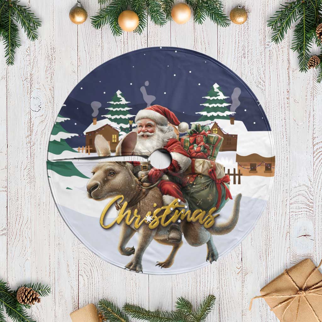 Kangaroo Australia Christmas Tree Skirt Xmas Pattern - Wonder Print Shop