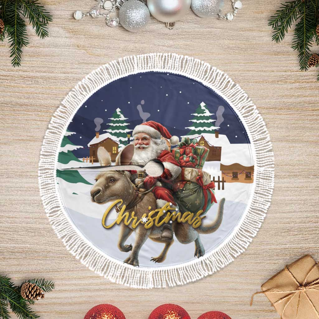 Kangaroo Australia Christmas Tree Skirt Xmas Pattern - Wonder Print Shop