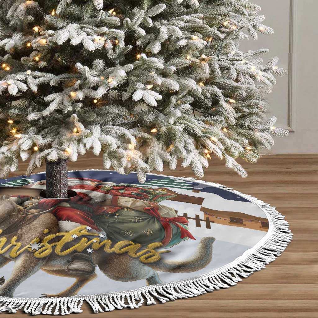 Kangaroo Australia Christmas Tree Skirt Xmas Pattern - Wonder Print Shop