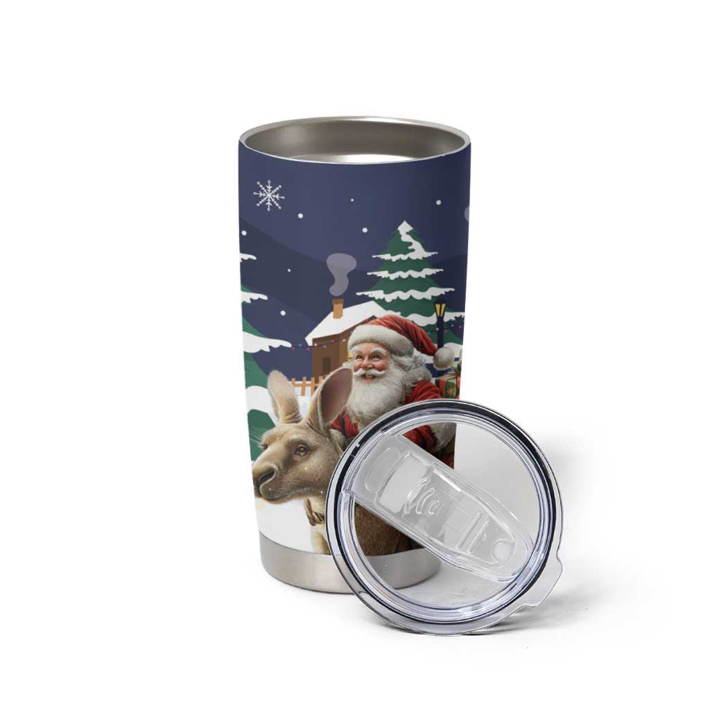 Kangaroo Australia Christmas Tumbler Cup Xmas Pattern - Wonder Print Shop