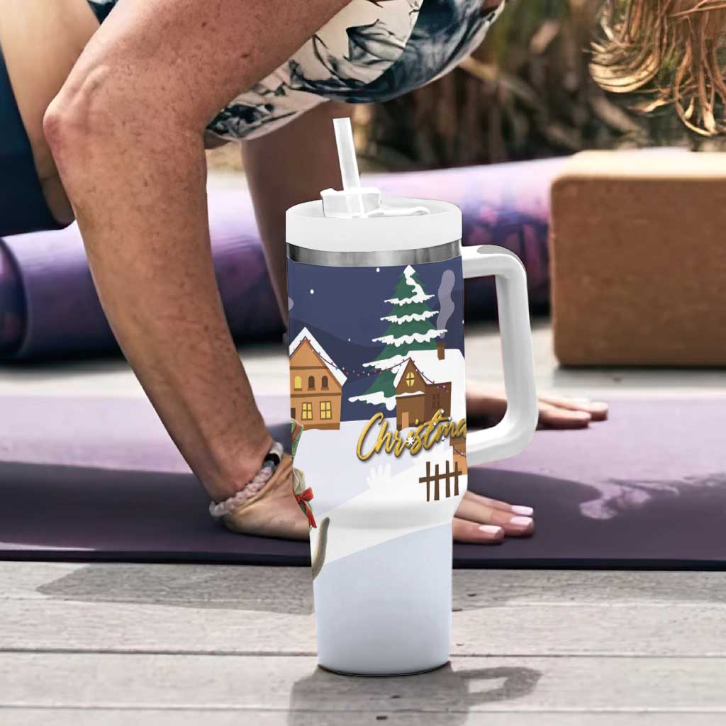 Kangaroo Australia Christmas Tumbler With Handle Xmas Pattern - Wonder Print Shop