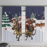 Kangaroo Australia Christmas Window Curtain Xmas Pattern - Wonder Print Shop