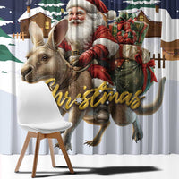 Kangaroo Australia Christmas Window Curtain Xmas Pattern - Wonder Print Shop