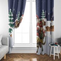 Kangaroo Australia Christmas Window Curtain Xmas Pattern - Wonder Print Shop