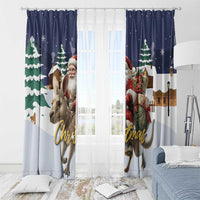 Kangaroo Australia Christmas Window Curtain Xmas Pattern - Wonder Print Shop