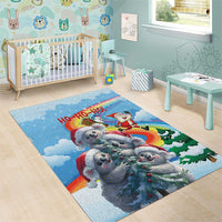 Australia Koala Christmas Area Rug Santa Claus Ho Ho Ho - Wonder Print Shop