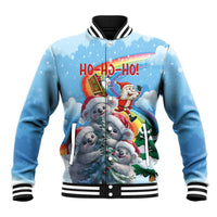 Personalised Australia Koala Christmas Baseball Jacket Santa Claus Ho Ho Ho - Wonder Print Shop