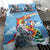 Australia Koala Christmas Bedding Set Santa Claus Ho Ho Ho - Wonder Print Shop