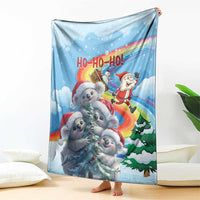 Australia Koala Christmas Blanket Santa Claus Ho Ho Ho
