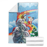 Australia Koala Christmas Blanket Santa Claus Ho Ho Ho