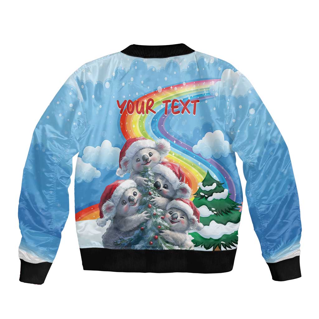 Personalised Australia Koala Christmas Bomber Jacket Santa Claus Ho Ho Ho - Wonder Print Shop
