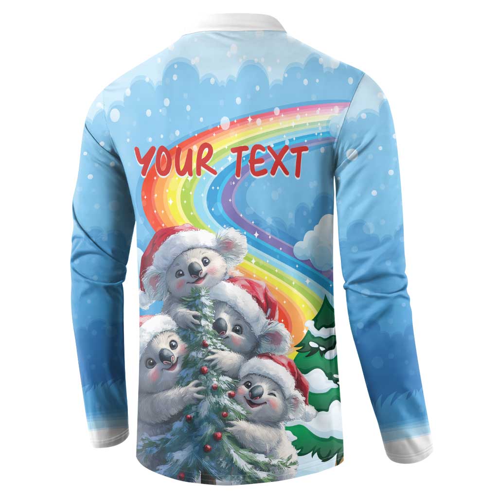 Personalised Australia Koala Christmas Button Sweatshirt Santa Claus Ho Ho Ho - Wonder Print Shop