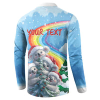 Personalised Australia Koala Christmas Button Sweatshirt Santa Claus Ho Ho Ho - Wonder Print Shop