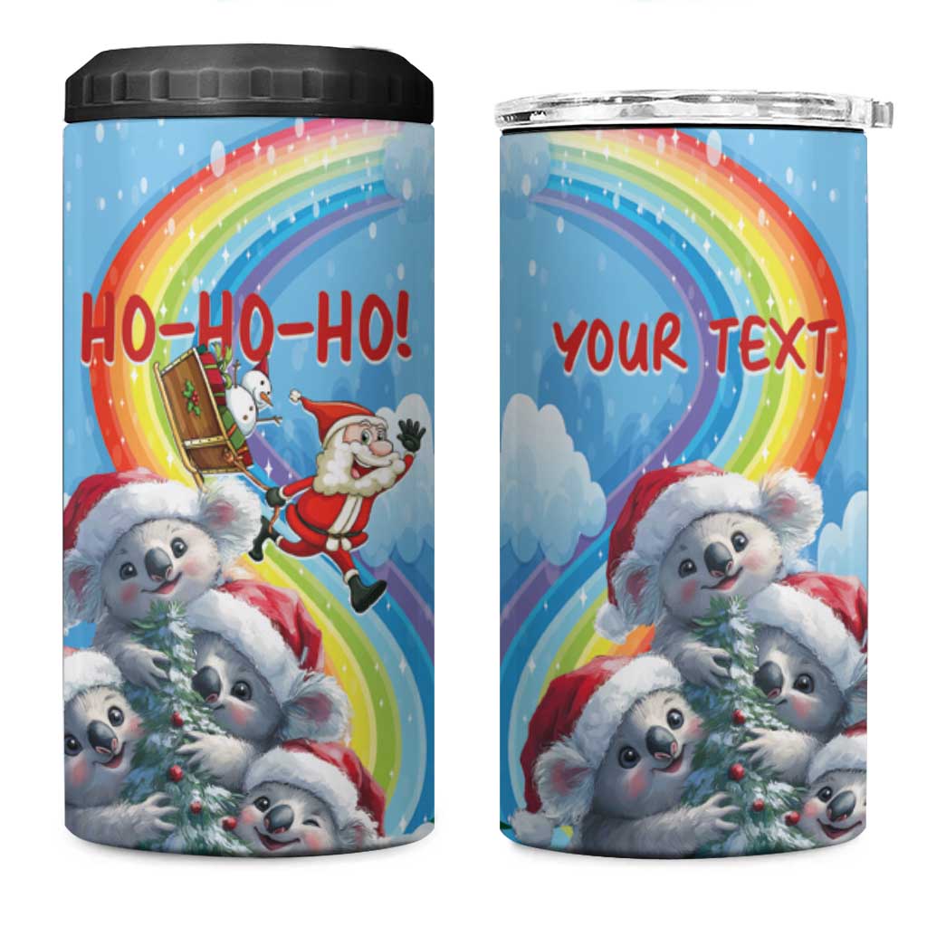 Personalised Australia Koala Christmas 4 in 1 Can Cooler Tumbler Santa Claus Ho Ho Ho - Wonder Print Shop