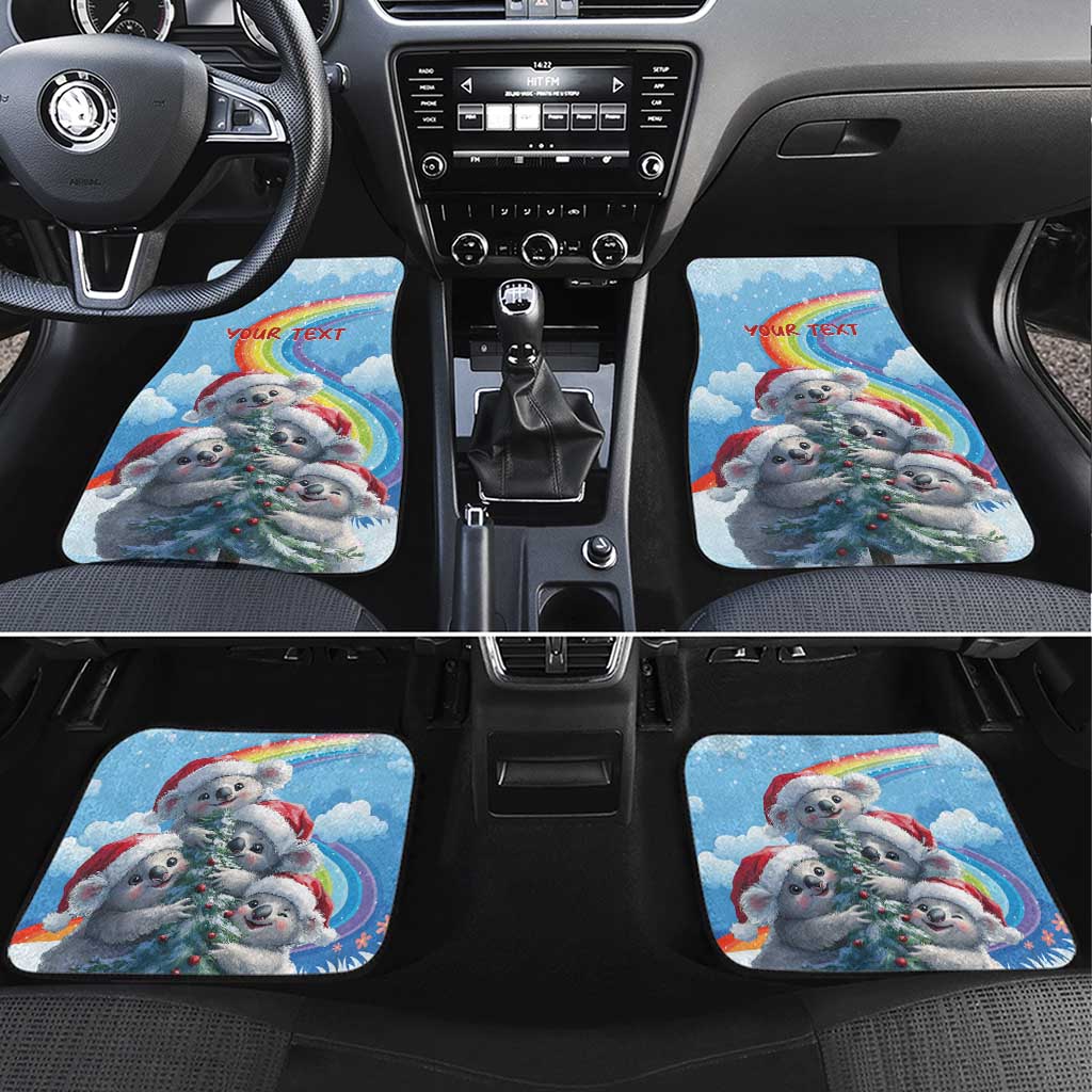 Australia Koala Christmas Car Mats Santa Claus Ho Ho Ho - Wonder Print Shop