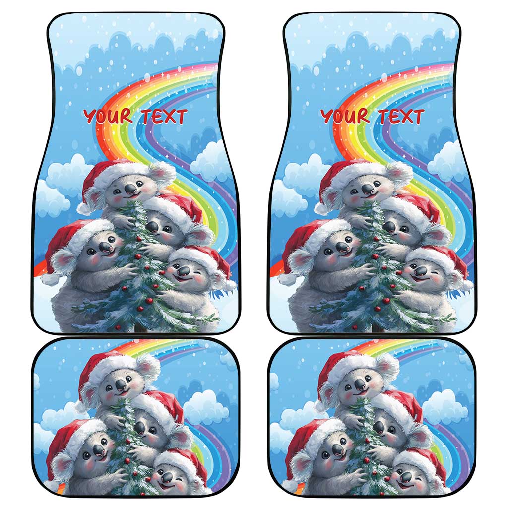 Australia Koala Christmas Car Mats Santa Claus Ho Ho Ho - Wonder Print Shop