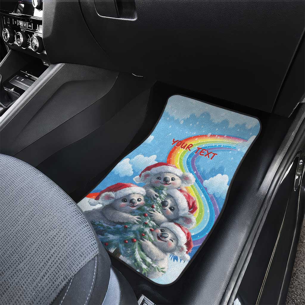 Australia Koala Christmas Car Mats Santa Claus Ho Ho Ho - Wonder Print Shop