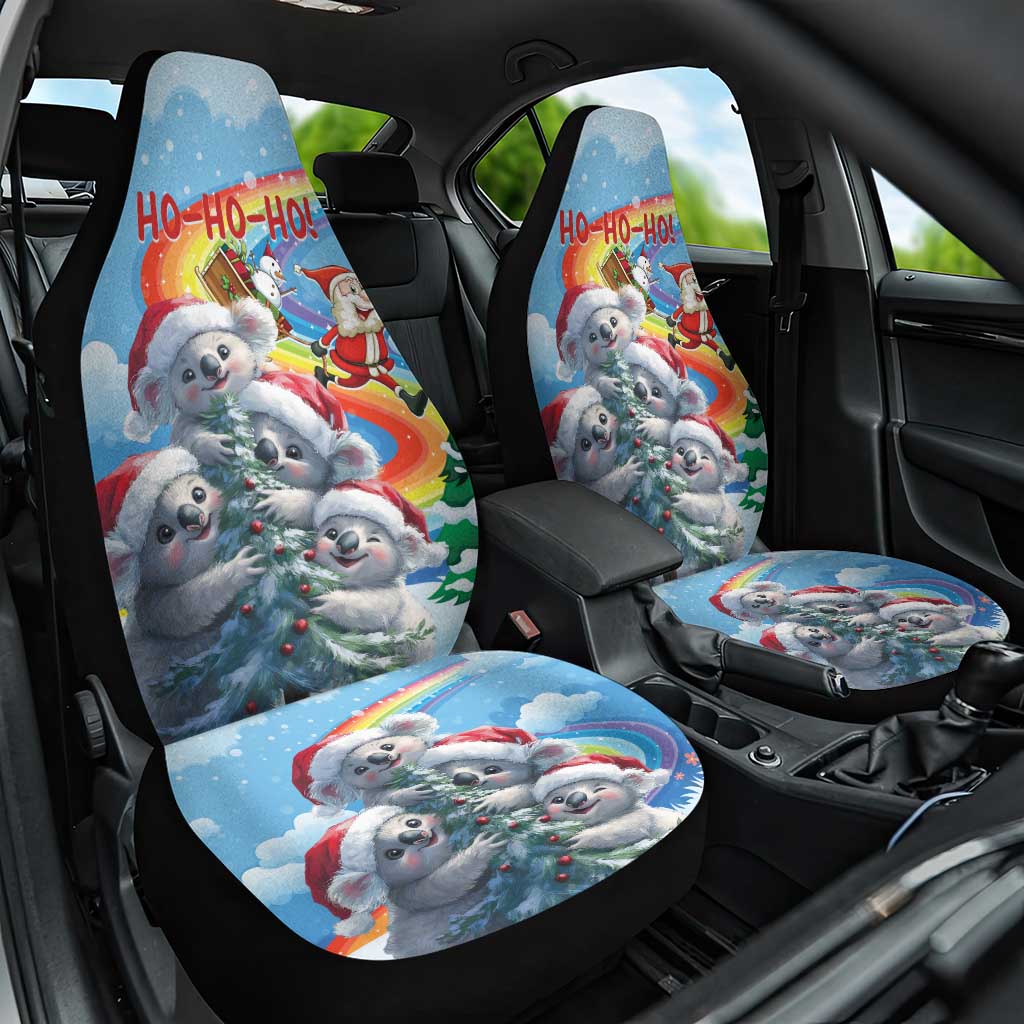 Australia Koala Christmas Car Seat Cover Santa Claus Ho Ho Ho - Wonder Print Shop