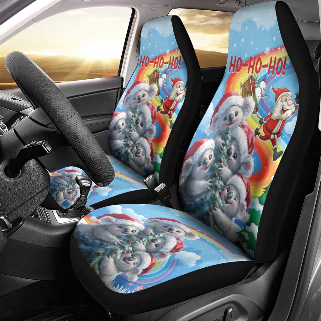 Australia Koala Christmas Car Seat Cover Santa Claus Ho Ho Ho - Wonder Print Shop