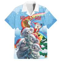 Personalised Australia Koala Christmas Family Matching Off The Shoulder Long Sleeve Dress and Hawaiian Shirt Santa Claus Ho Ho Ho - Wonder Print Shop