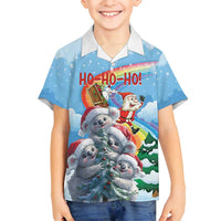 Personalised Australia Koala Christmas Family Matching Off Shoulder Maxi Dress and Hawaiian Shirt Santa Claus Ho Ho Ho - Wonder Print Shop