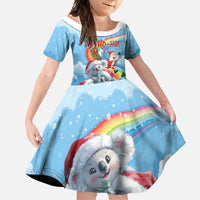 Personalised Australia Koala Christmas Family Matching Tank Maxi Dress and Hawaiian Shirt Santa Claus Ho Ho Ho - Wonder Print Shop