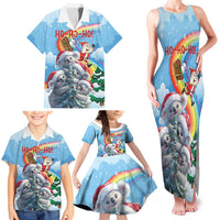 Personalised Australia Koala Christmas Family Matching Tank Maxi Dress and Hawaiian Shirt Santa Claus Ho Ho Ho - Wonder Print Shop