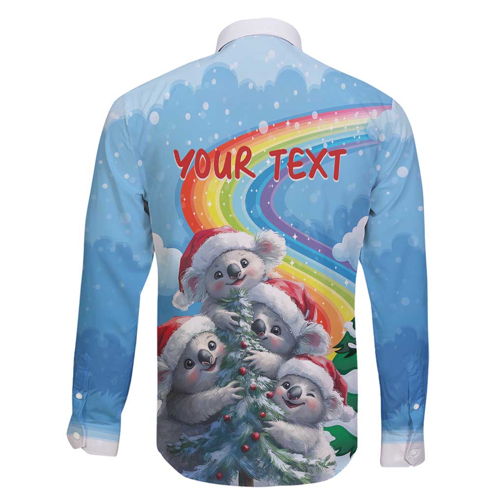 Personalised Australia Koala Christmas Family Matching Tank Maxi Dress and Hawaiian Shirt Santa Claus Ho Ho Ho - Wonder Print Shop