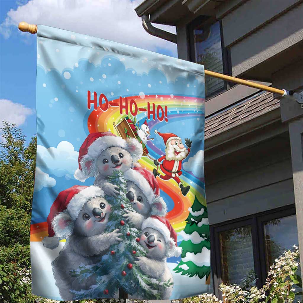 Australia Koala Christmas Garden Flag Santa Claus Ho Ho Ho - Wonder Print Shop