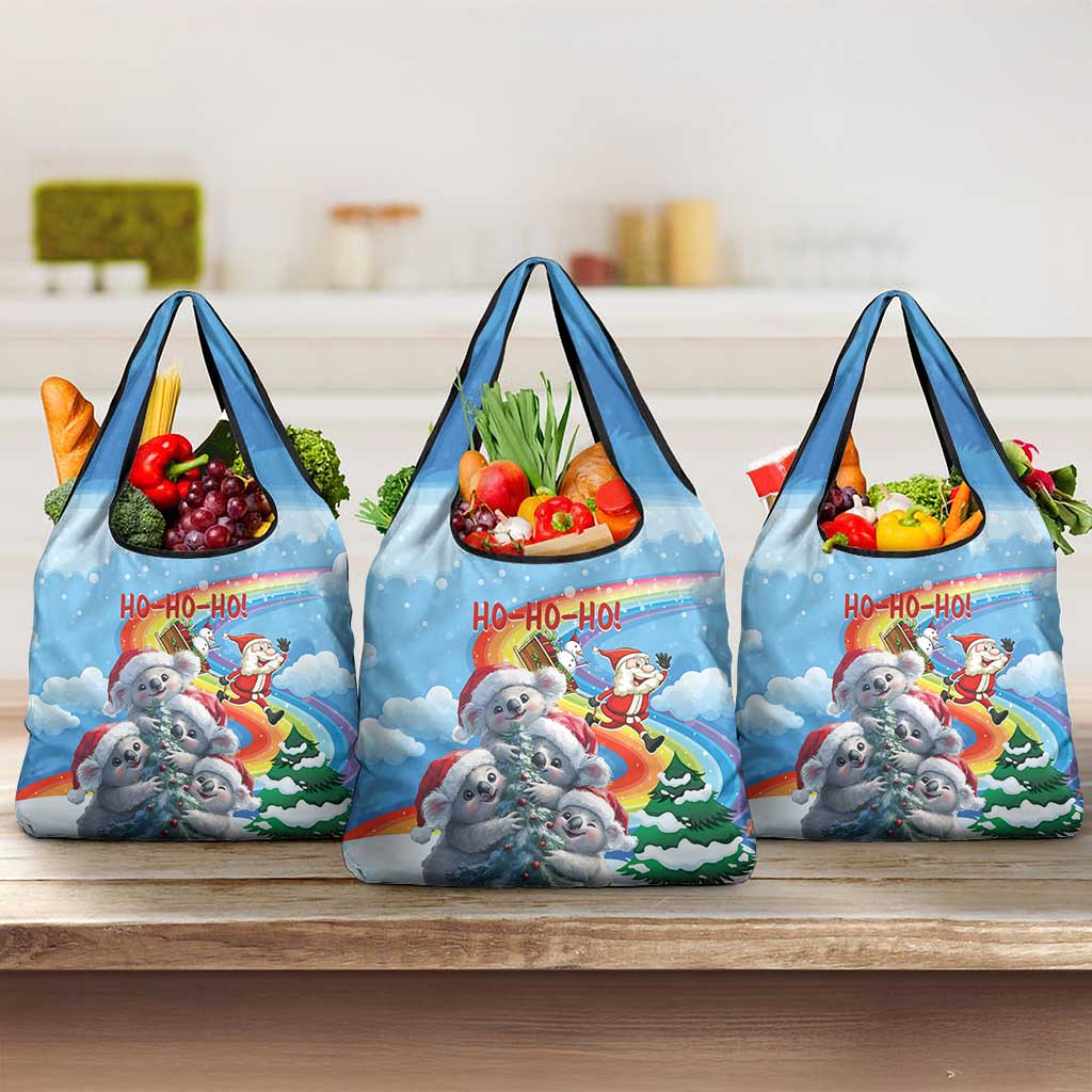 Australia Koala Christmas Grocery Bag Santa Claus Ho Ho Ho