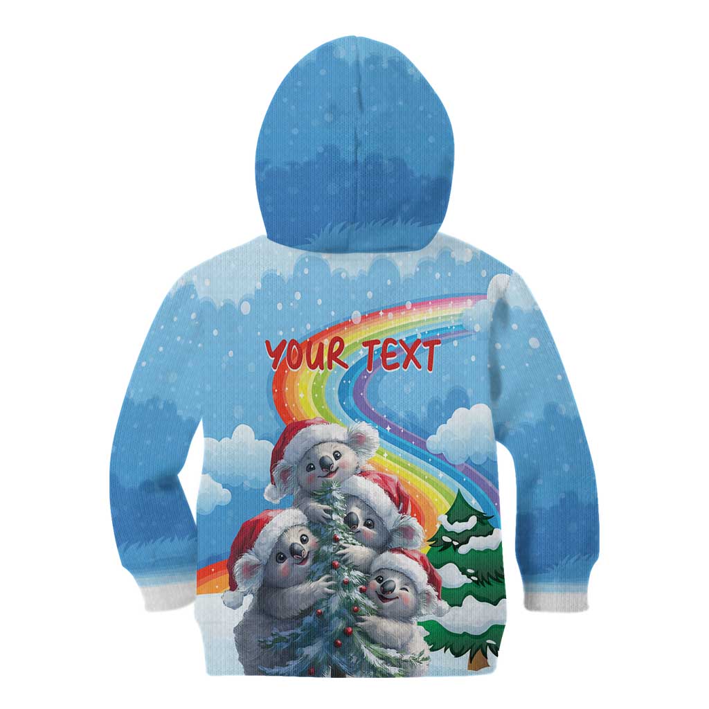 Personalised Australia Koala Christmas Kid Hoodie Santa Claus Ho Ho Ho - Wonder Print Shop