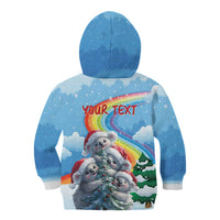 Personalised Australia Koala Christmas Kid Hoodie Santa Claus Ho Ho Ho - Wonder Print Shop