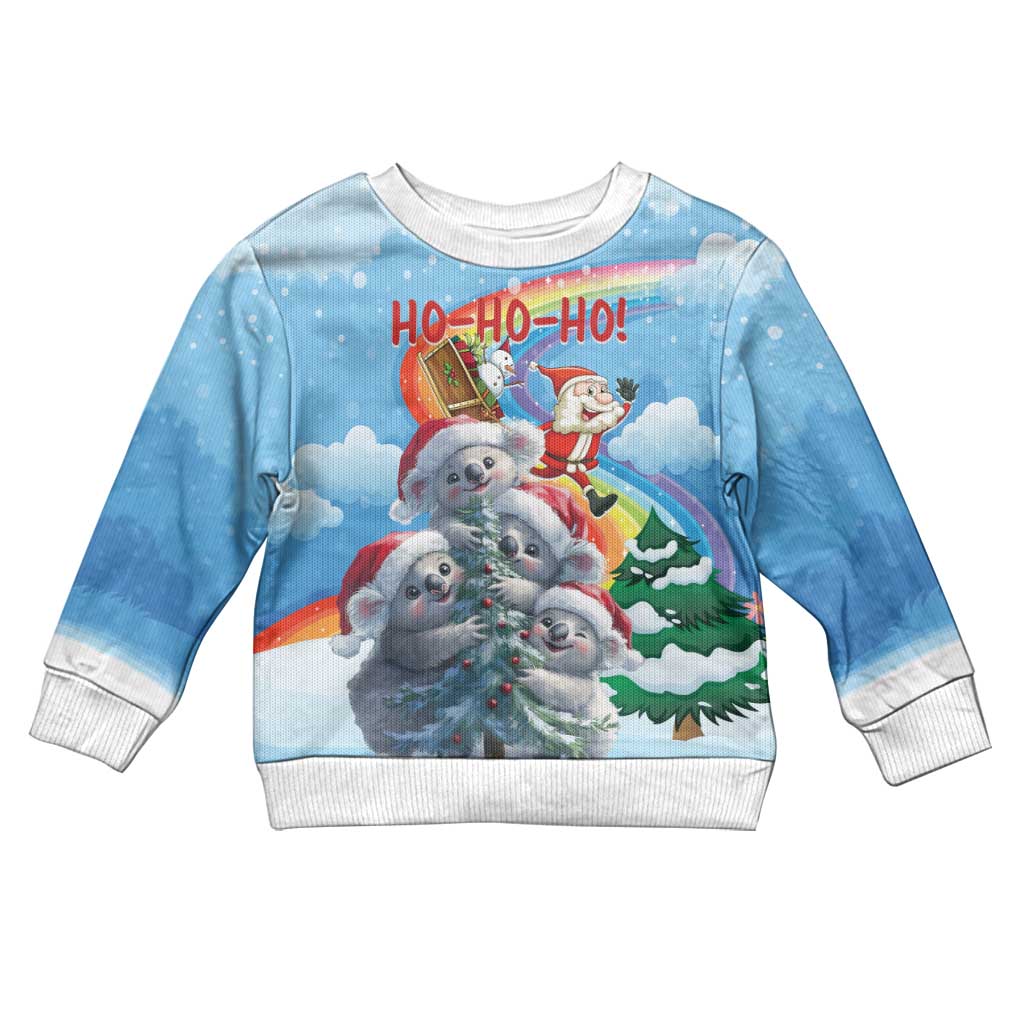 Australia Koala Christmas Kid Ugly Christmas Sweater Santa Claus Ho Ho Ho - Wonder Print Shop