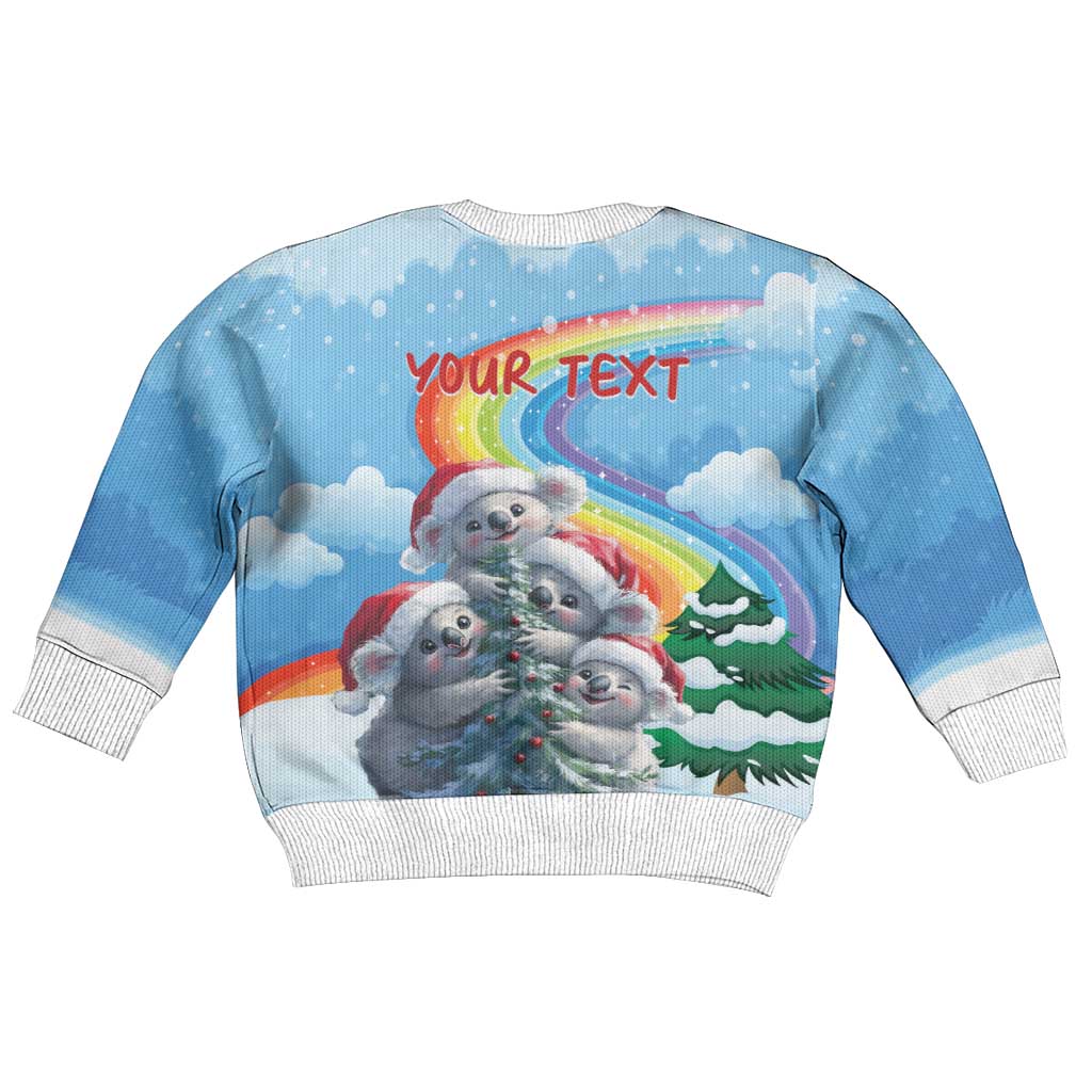 Australia Koala Christmas Kid Ugly Christmas Sweater Santa Claus Ho Ho Ho - Wonder Print Shop