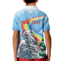 Personalised Australia Koala Christmas Kid Polo Shirt Santa Claus Ho Ho Ho - Wonder Print Shop