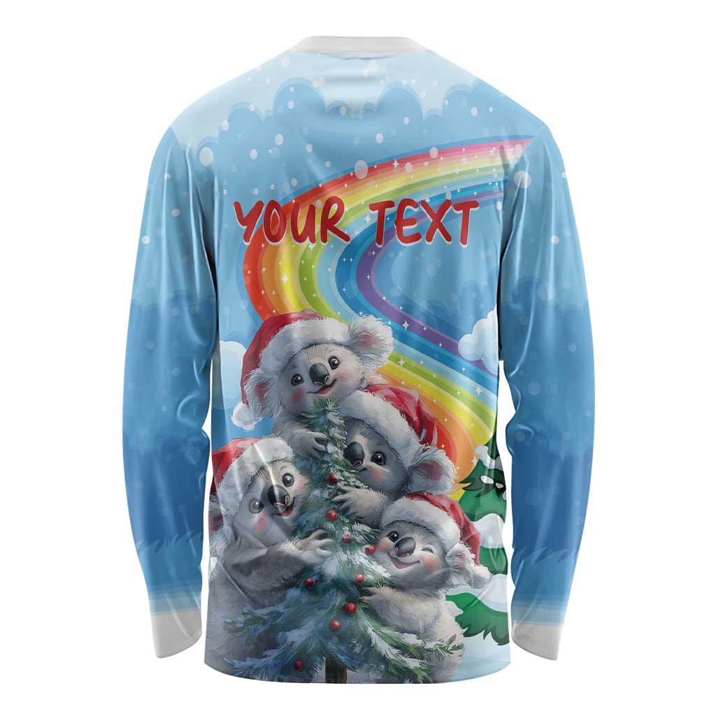 Personalised Australia Koala Christmas Long Sleeve Shirt Santa Claus Ho Ho Ho - Wonder Print Shop