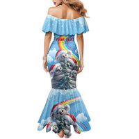 Personalised Australia Koala Christmas Mermaid Dress Santa Claus Ho Ho Ho - Wonder Print Shop