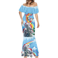Personalised Australia Koala Christmas Mermaid Dress Santa Claus Ho Ho Ho - Wonder Print Shop