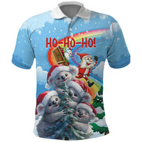 Personalised Australia Koala Christmas Polo Shirt Santa Claus Ho Ho Ho - Wonder Print Shop