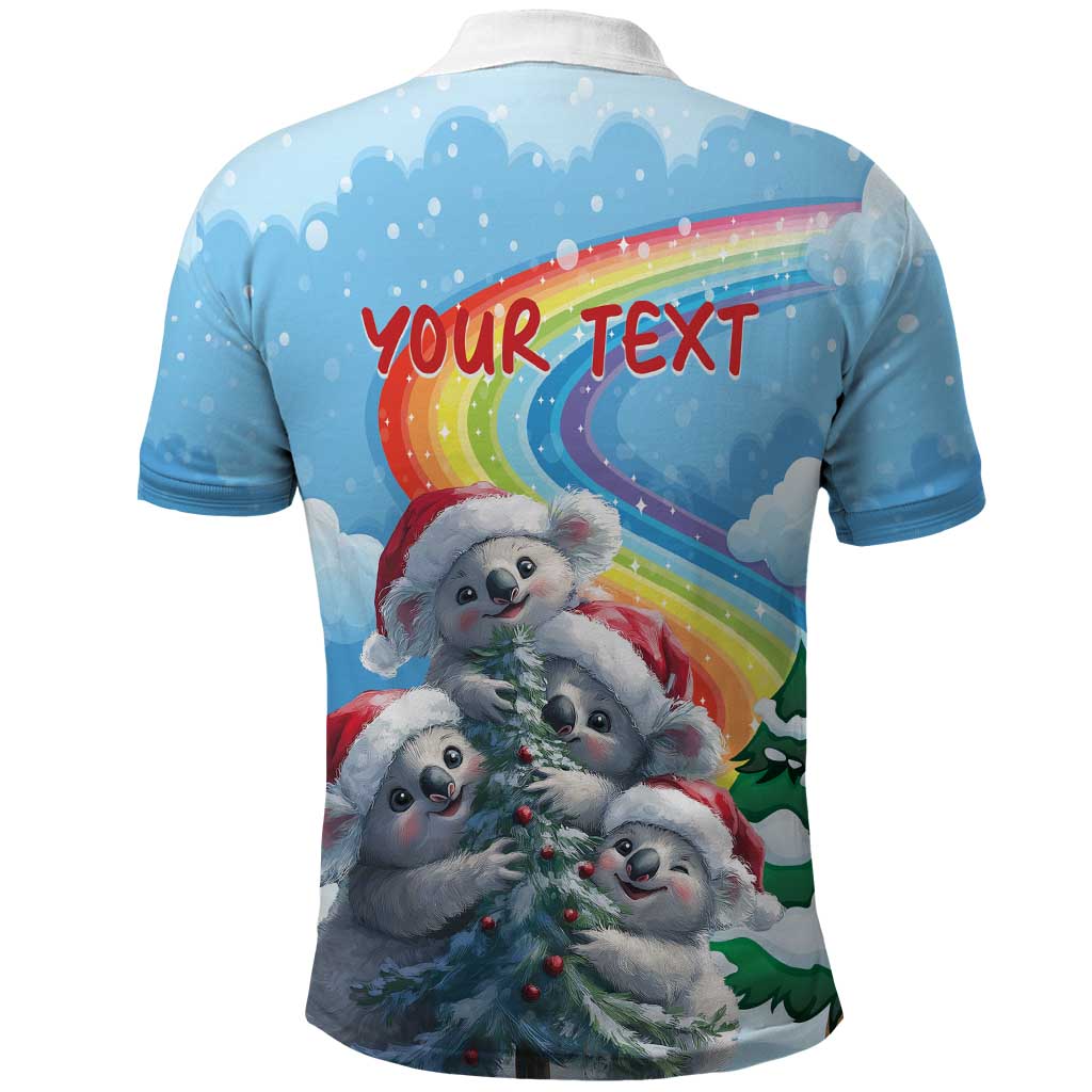 Personalised Australia Koala Christmas Polo Shirt Santa Claus Ho Ho Ho - Wonder Print Shop