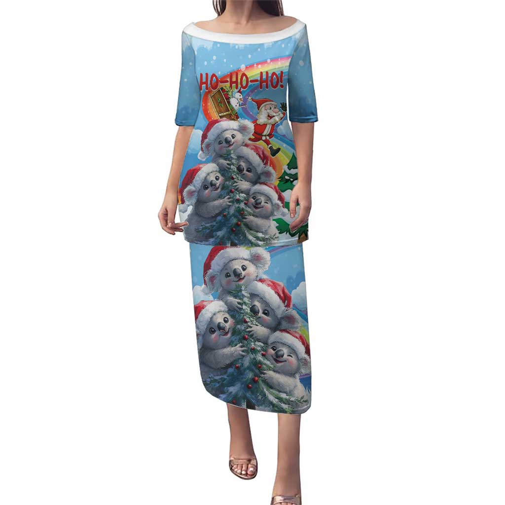 Personalised Australia Koala Christmas Puletasi Santa Claus Ho Ho Ho - Wonder Print Shop