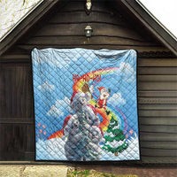 Australia Koala Christmas Quilt Santa Claus Ho Ho Ho - Wonder Print Shop