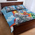 Australia Koala Christmas Quilt Bed Set Santa Claus Ho Ho Ho - Wonder Print Shop